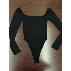 Princess Polly Black Charlotte Long Sleeve Bodysuit Size 2